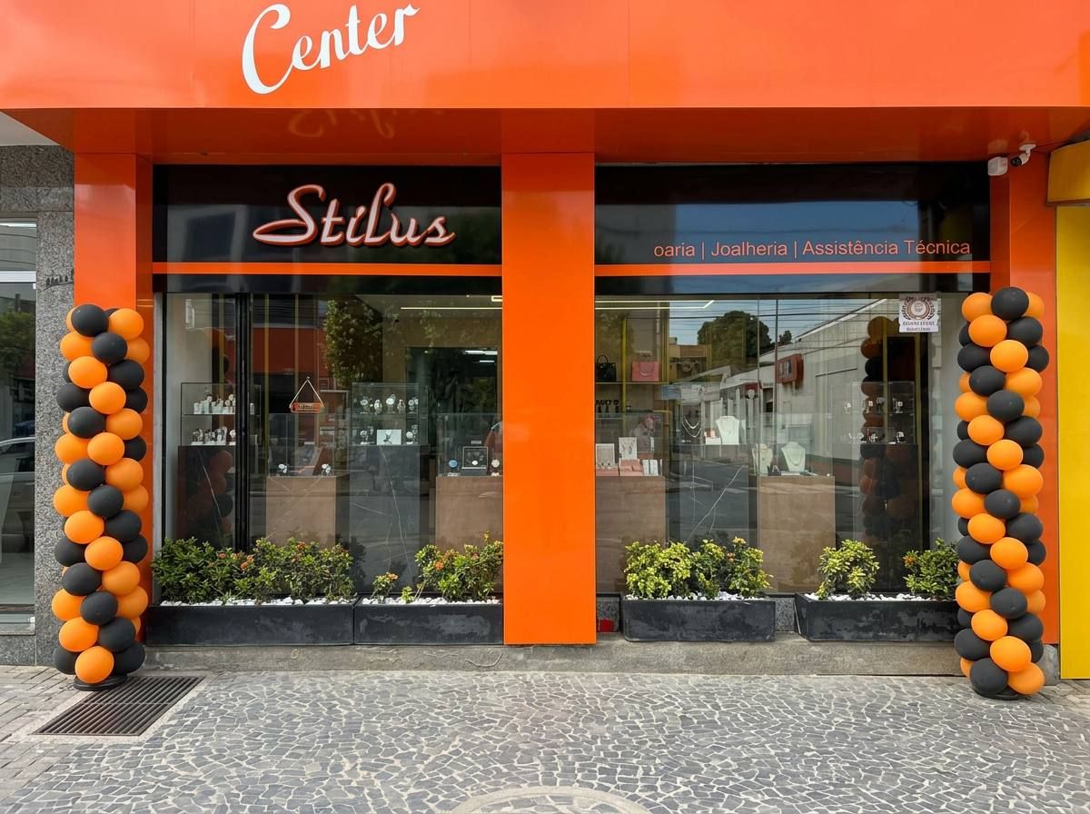 Fachada real da Stilus Relojoaria & Joalheria em Eunápolis